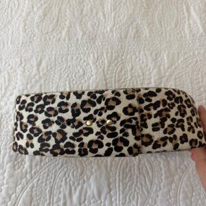 Ann Taylor Leopard Print Wide Leather Belt
